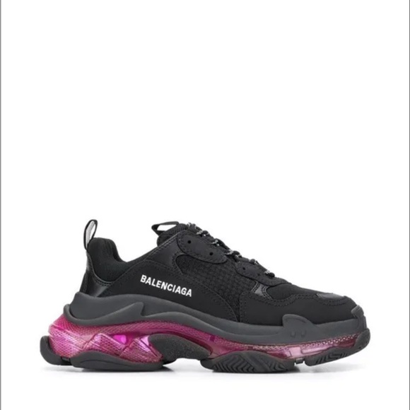 Brand new Balenciaga women’s triple s lug sole sneakers (black/pink) size 8 US - Picture 3 of 12